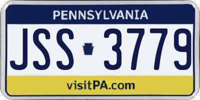 PA license plate JSS3779