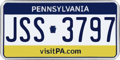 PA license plate JSS3797