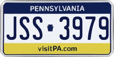 PA license plate JSS3979