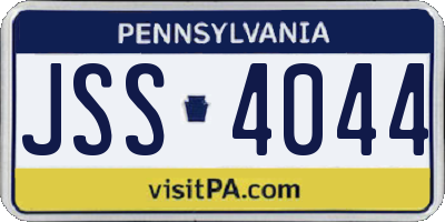 PA license plate JSS4044