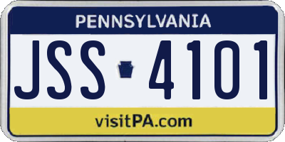 PA license plate JSS4101