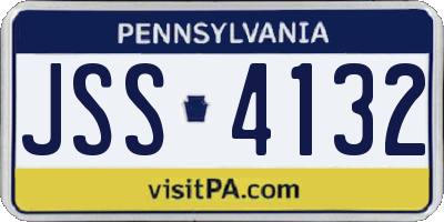 PA license plate JSS4132