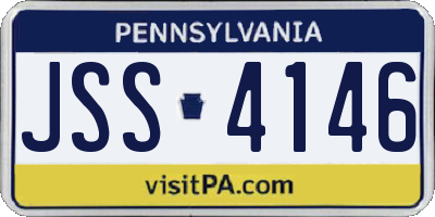 PA license plate JSS4146