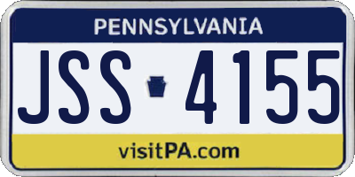 PA license plate JSS4155