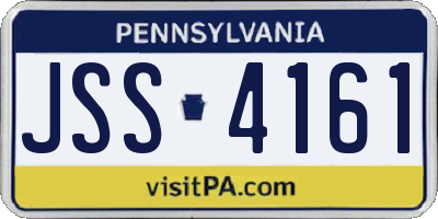 PA license plate JSS4161