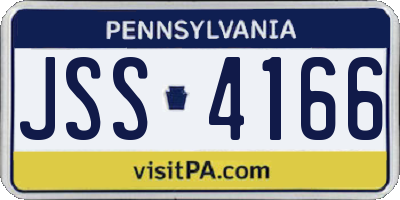 PA license plate JSS4166