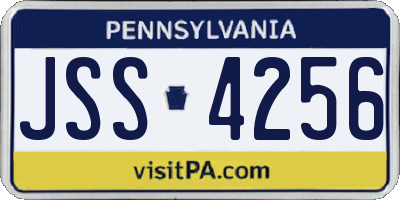 PA license plate JSS4256