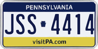 PA license plate JSS4414
