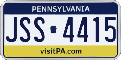PA license plate JSS4415