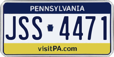 PA license plate JSS4471