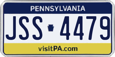 PA license plate JSS4479