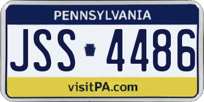 PA license plate JSS4486