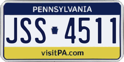 PA license plate JSS4511