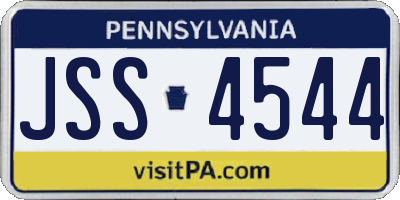 PA license plate JSS4544