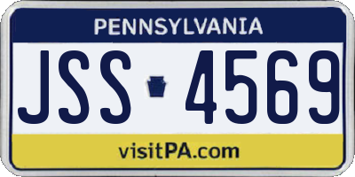 PA license plate JSS4569