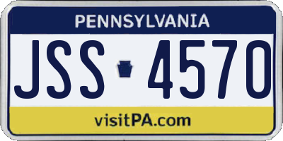 PA license plate JSS4570