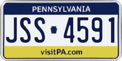 PA license plate JSS4591