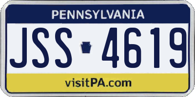PA license plate JSS4619