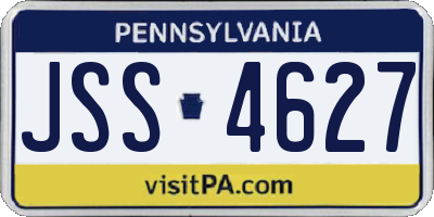PA license plate JSS4627