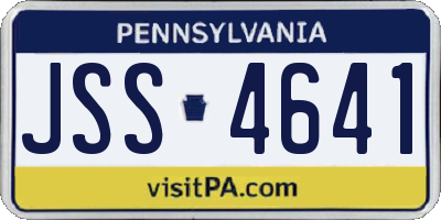 PA license plate JSS4641