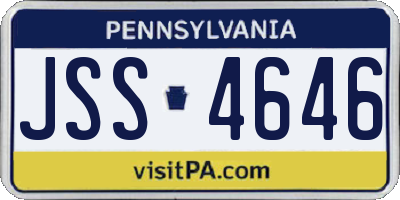 PA license plate JSS4646