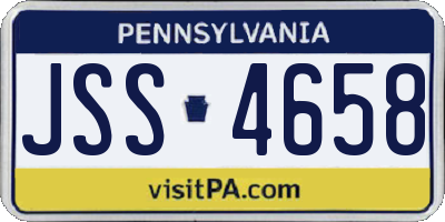 PA license plate JSS4658