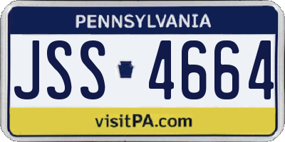 PA license plate JSS4664