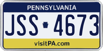 PA license plate JSS4673