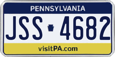 PA license plate JSS4682