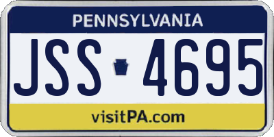 PA license plate JSS4695