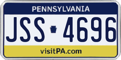 PA license plate JSS4696