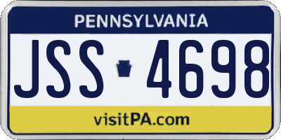PA license plate JSS4698