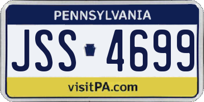 PA license plate JSS4699