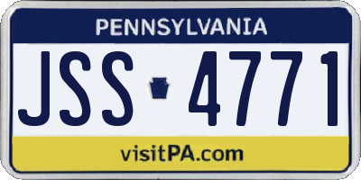 PA license plate JSS4771