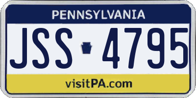 PA license plate JSS4795
