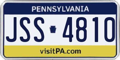 PA license plate JSS4810