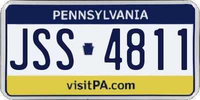 PA license plate JSS4811