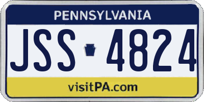 PA license plate JSS4824