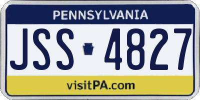 PA license plate JSS4827