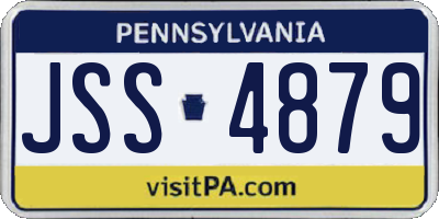 PA license plate JSS4879