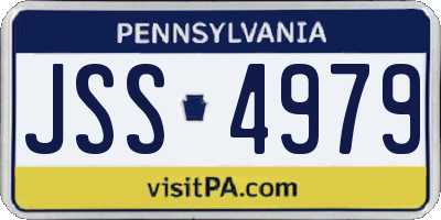PA license plate JSS4979