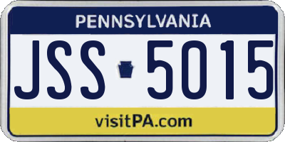 PA license plate JSS5015