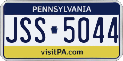 PA license plate JSS5044