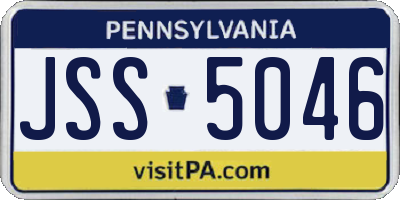 PA license plate JSS5046
