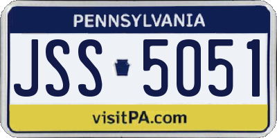 PA license plate JSS5051