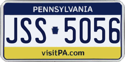 PA license plate JSS5056