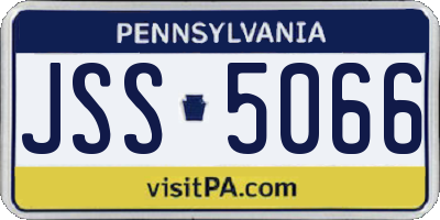 PA license plate JSS5066