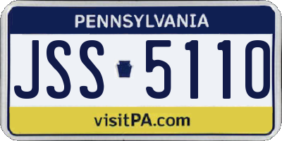 PA license plate JSS5110