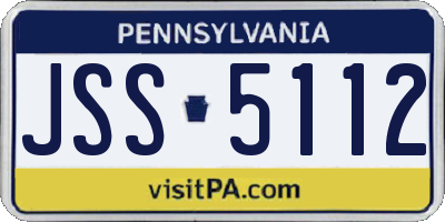 PA license plate JSS5112