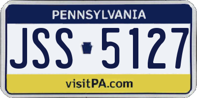 PA license plate JSS5127